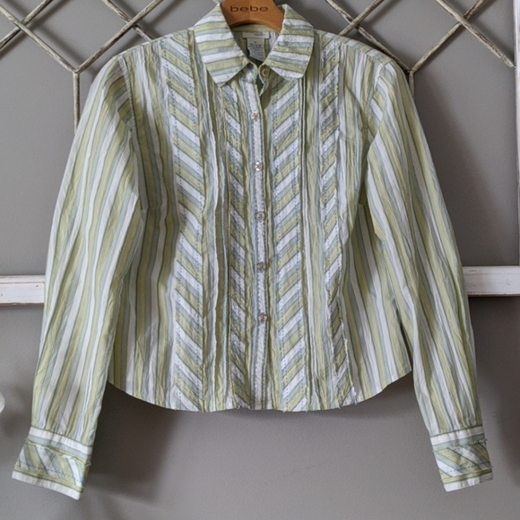 Anthropologie Odille cropped pintuck blouse 0 - Picture 1 of 8